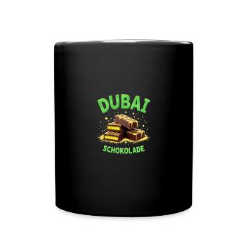 Dubai-Schokolade - Schokolade-Spass - Tasse einfarbig - Schwarz - Vorne