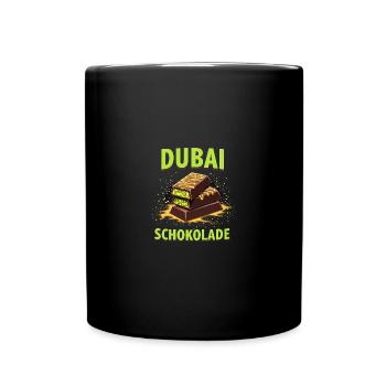 Dubai-Schokolade - Schokolade-Meme - Tasse einfarbig - Schwarz - Vorne