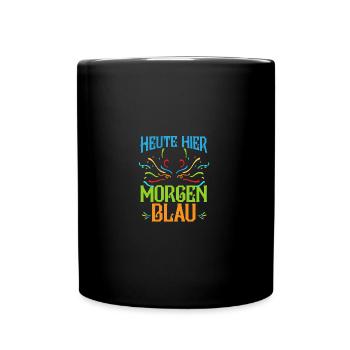 Karnevalskostüm Bier Fasching Karneval - Tasse einfarbig - Schwarz - Vorne