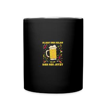 Costume de carnaval Boire de la bière Carnaval Carnaval - Mug uni - noir - Devant