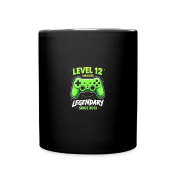 Level 12 Birthday Young Gamer Funny 2013 - Full Colour Mug - black - Front