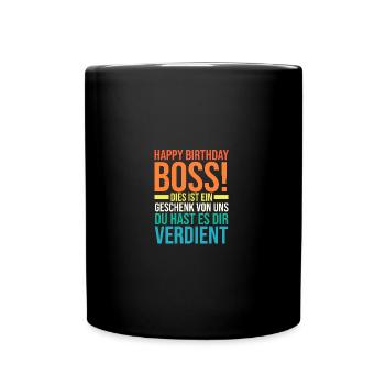 Chef Gruppenleiter Teamleiter Vorgesetzter - Tasse einfarbig - Schwarz - Vorne
