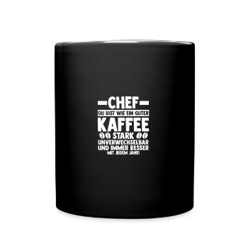Chef Gruppenleiter Teamleiter Vorgesetzter - Tasse einfarbig - Schwarz - Vorne