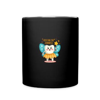 Ich bin die Zahnfee Kostüm - Karneval Fasching - Tasse einfarbig - Schwarz - Vorne