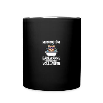Jecken Fasching Karneval - Tasse einfarbig - Schwarz - Vorne