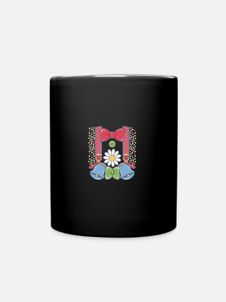 Faschingskostüm Damen Männer Clown Karneval - Tasse einfarbig - Schwarz