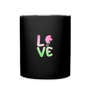 Steckenpferd Hobby Horsing - Tasse einfarbig - Schwarz - Vorne