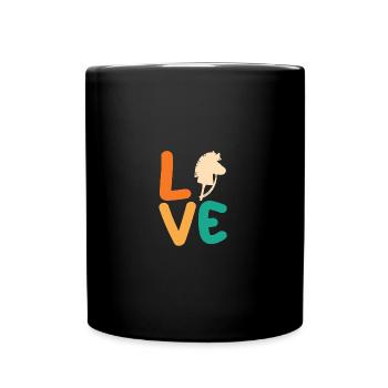 Steckenpferd Hobby Horsing - Tasse einfarbig - Schwarz - Vorne