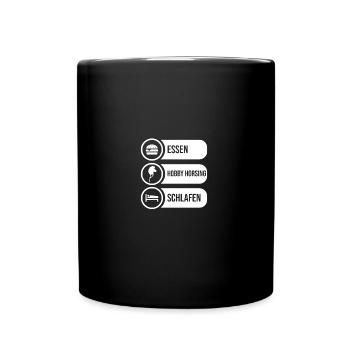 Steckenpferd Hobby Horsing - Tasse einfarbig - Schwarz - Vorne