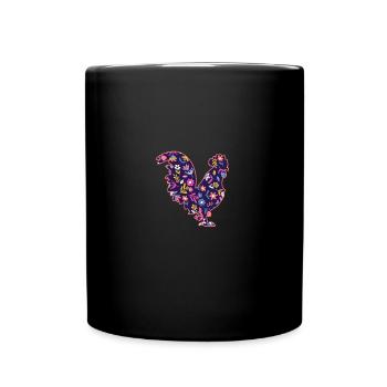 Chicken Rooster - Full Colour Mug - black - Front