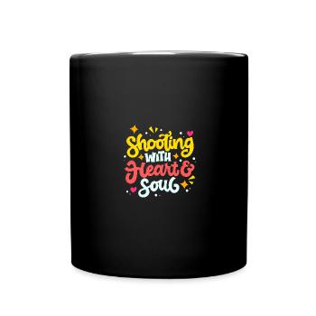 Shooting With Heart And Soul Fotografie Kamera - Tasse einfarbig - Schwarz - Vorne