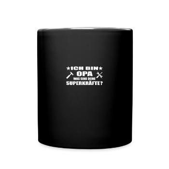 Opa - Tasse einfarbig - Schwarz - Vorne