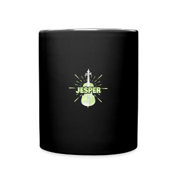 Jesper comme instrument à cordes - Mug uni - noir - Devant