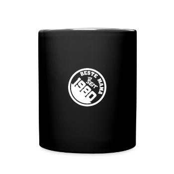 Muttertag 1980 - Tasse einfarbig - Schwarz - Vorne