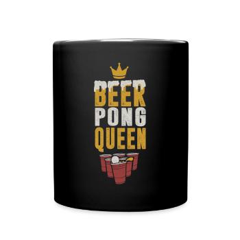 Beerpong Queen - drinking Team - Full Colour Mug - black - Front