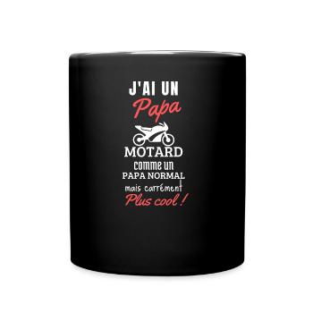 J'ai un papa motard plus cool - Mug uni - noir - Devant