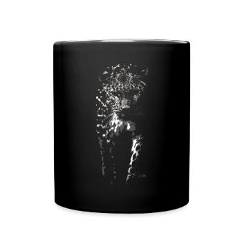 Schneeleopard - Tasse einfarbig - Schwarz - Vorne