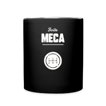 Boite Meca - Mug uni - noir - Devant