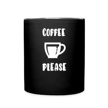 Coffee please - Mug uni - noir - Devant