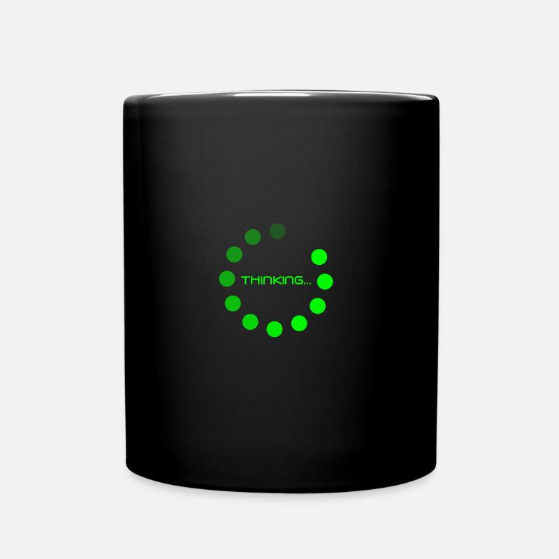 Thinking Ladeanzeige Ladebalken - Tasse einfarbig - Schwarz