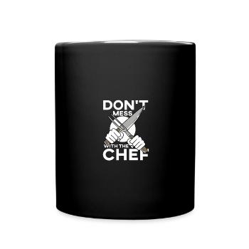 Koch Köchin Kochen Restaurant Kochkunst - Tasse einfarbig - Schwarz - Vorne