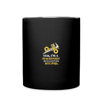 Maschinist Maschine Handwerk Maschienenführer - Tasse einfarbig - Schwarz - Vorne