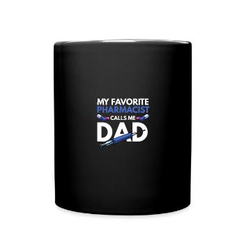 Apotheker Vater Apotheke Pharmazie PTA - Tasse einfarbig - Schwarz - Vorne
