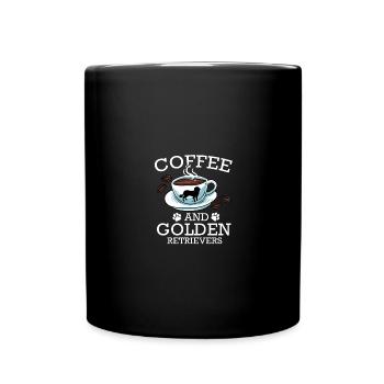 Golden Retriever Kaffee Goldie Labrador - Tasse einfarbig - Schwarz - Vorne