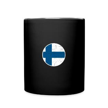 Finland Finnish flag Finn - Full Colour Mug - black - Front