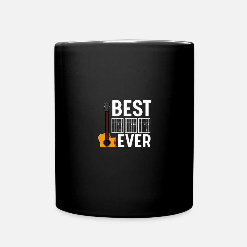 Best Dad Ever Gitarre Vater Gitarrist Musiker - Tasse einfarbig - Schwarz