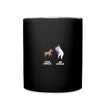 Poledance Onkel Einhorn Pole Tänzer Stangentanz - Tasse einfarbig - Schwarz - Vorne