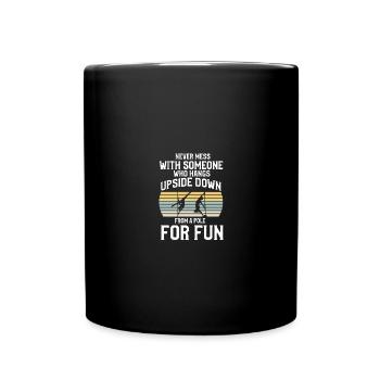 Poledance Pole Tänzerin Stangentanz Pole Fitness - Tasse einfarbig - Schwarz - Vorne