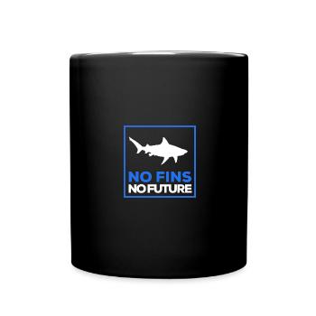 No Fins No Future Safe Sharks - Tasse einfarbig - Schwarz - Vorne