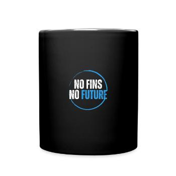 No Fins No Future Safe Sharks - Tasse einfarbig - Schwarz - Vorne