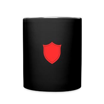 shield logo - Tasse einfarbig - Schwarz - Vorne