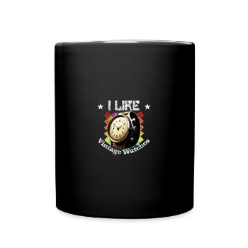 J’aime les montres-bracelets vintage montre collector - Mug uni - noir - Devant