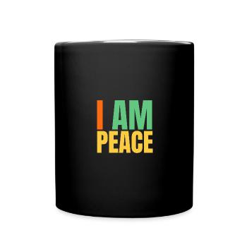 I come in peace im peace couples - Tasse einfarbig - Schwarz - Vorne