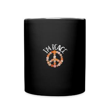 I come in peace im peace couples - Tasse einfarbig - Schwarz - Vorne