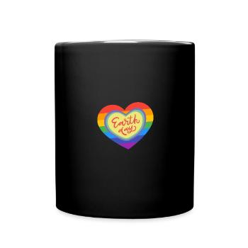 Go Planet It's Your Earth Day Rainbow - Tasse einfarbig - Schwarz - Vorne