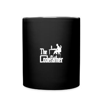 The Codefather Informatiker Programmierer Computer - Tasse einfarbig - Schwarz - Vorne