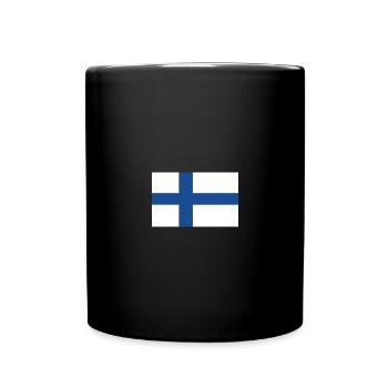 Finnish Flag - Full Colour Mug - black - Front