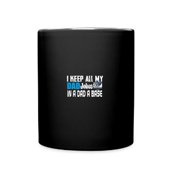 I Keep all my Dad jokes V2 - Full Colour Mug - black - Front