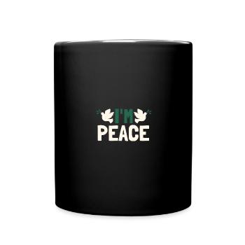 I come in peace im peace couples - Tasse einfarbig - Schwarz - Vorne