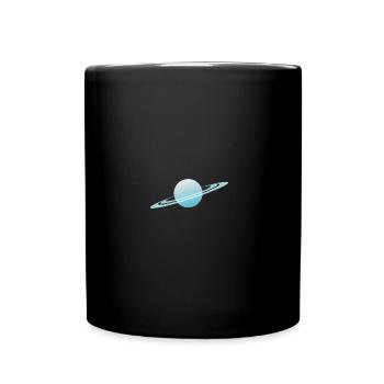 Uranus Planet coole Darstellung - Tasse einfarbig - Schwarz - Vorne
