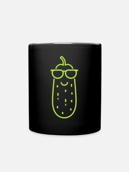 Gewürzgurke - Tasse einfarbig - Schwarz