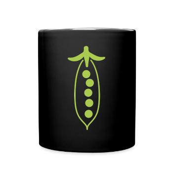 Erbse - Tasse einfarbig - Schwarz - Vorne