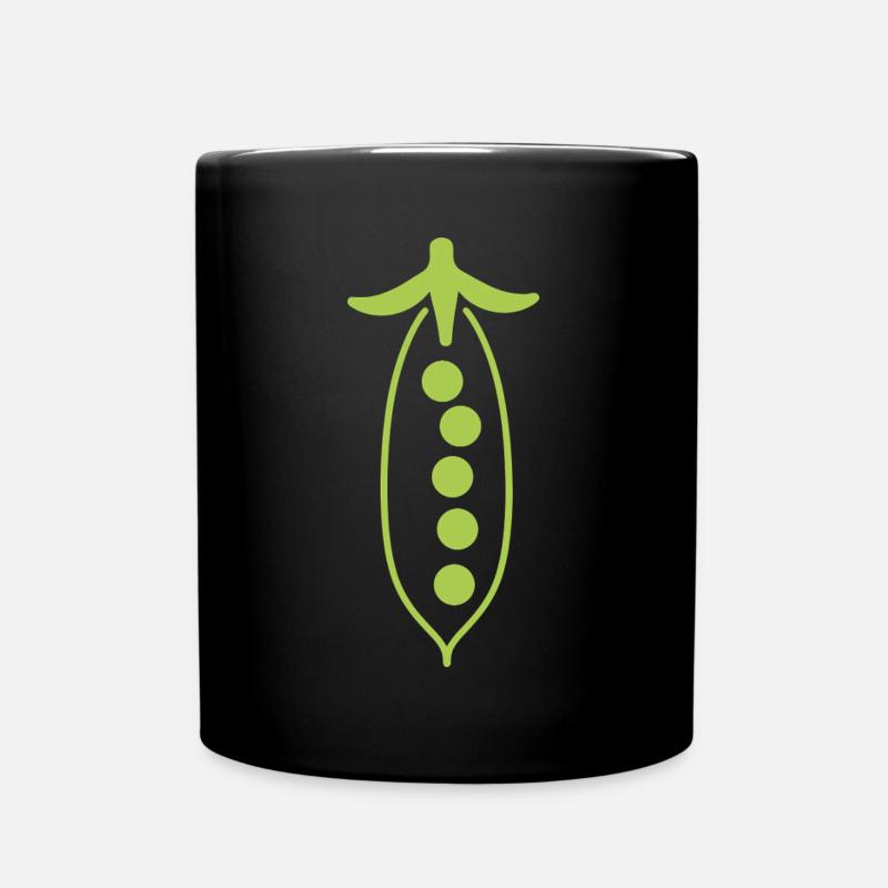 Erbse - Tasse einfarbig - Schwarz