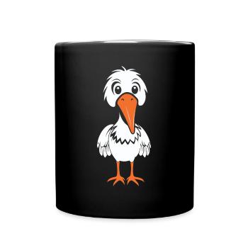 Storch - Tasse einfarbig - Schwarz - Vorne
