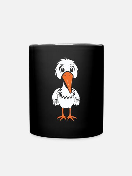 Storch - Tasse einfarbig - Schwarz