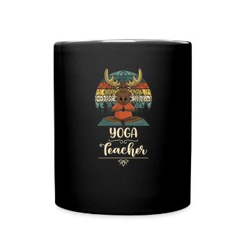 Professeur de Yoga Cadeau Namaste Méditation Vintage - Mug uni - noir - Devant